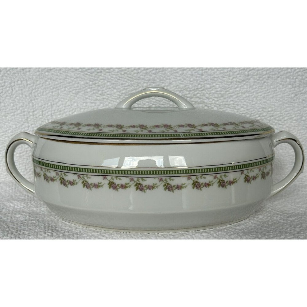 Rare Find Antique 1909 CT Altwasser Silesia Porcelain Covered Vegetable Dish EUC